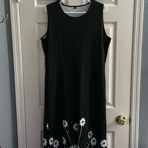 Black and white floral dress